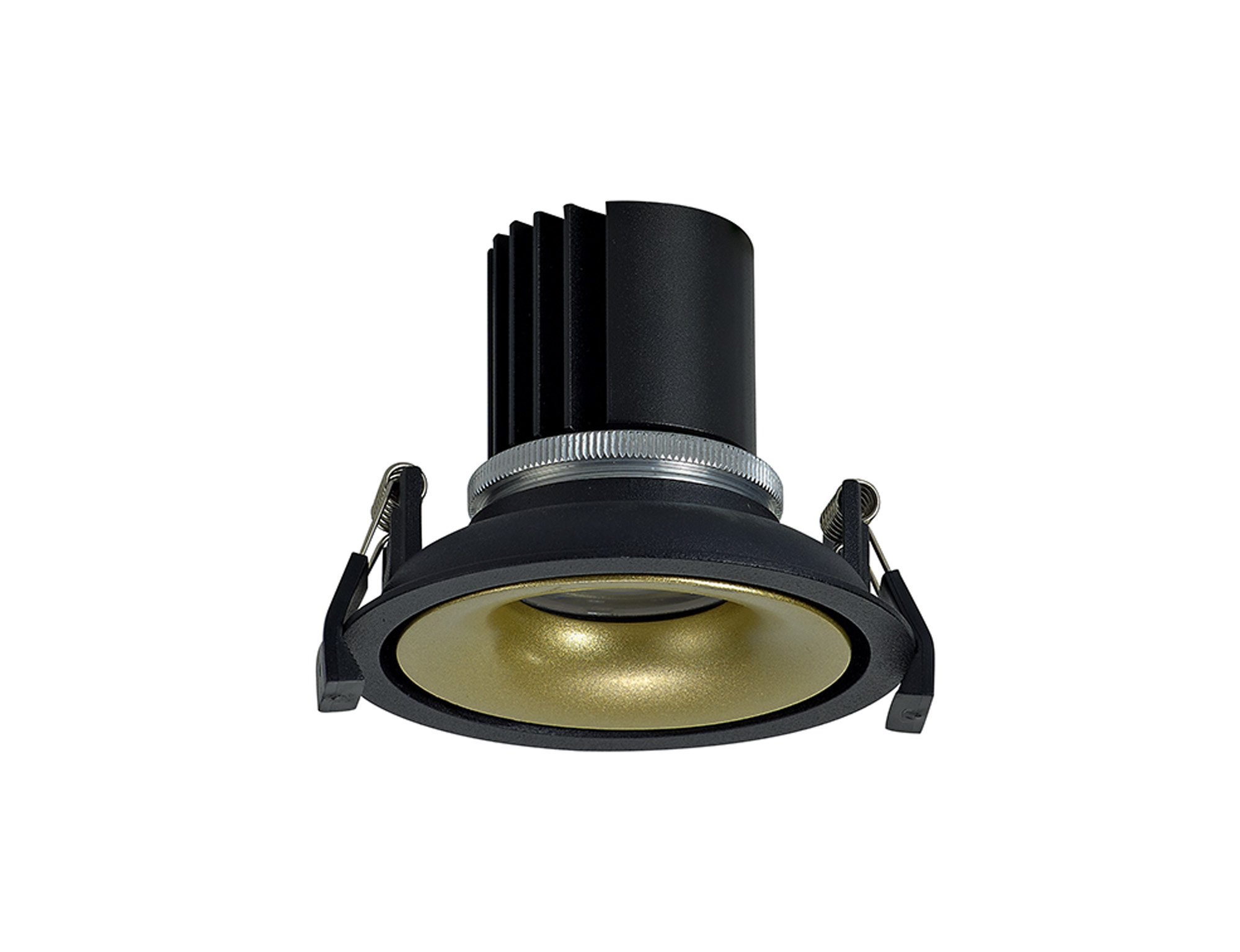 Bolor 9 Tridonic Powered 9W 3000K 840lm 24° CRI>90 LED Engine Black/Gold Fixed Recessed Spotlight, IP20 DM202056  Dlux Bolor 9